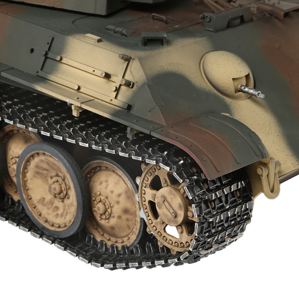 Torro RC Panzer Panther G tarn Profi-Edition 1:16 Infrarot Battlesystem, Rauch & Sound, Metallgetriebe und Metallketten, RTR Bild 9