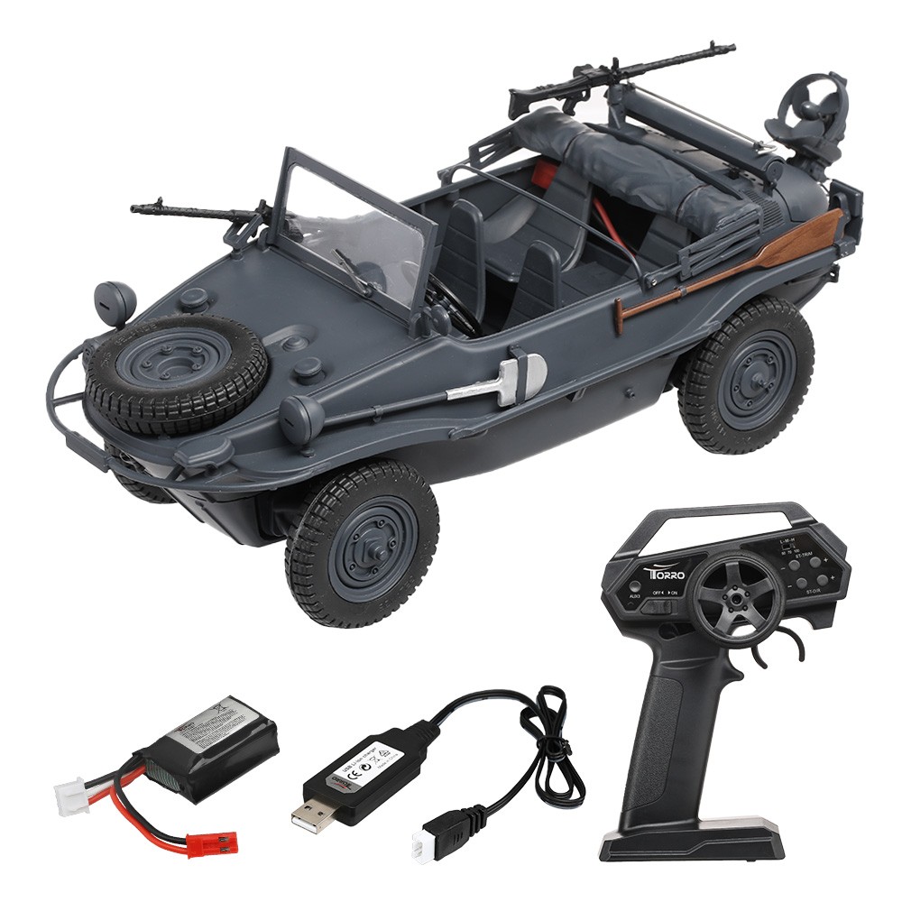 Torro RC Schwimmwagen VW Typ 166 1:16 RTR Grau 2,4 Ghz