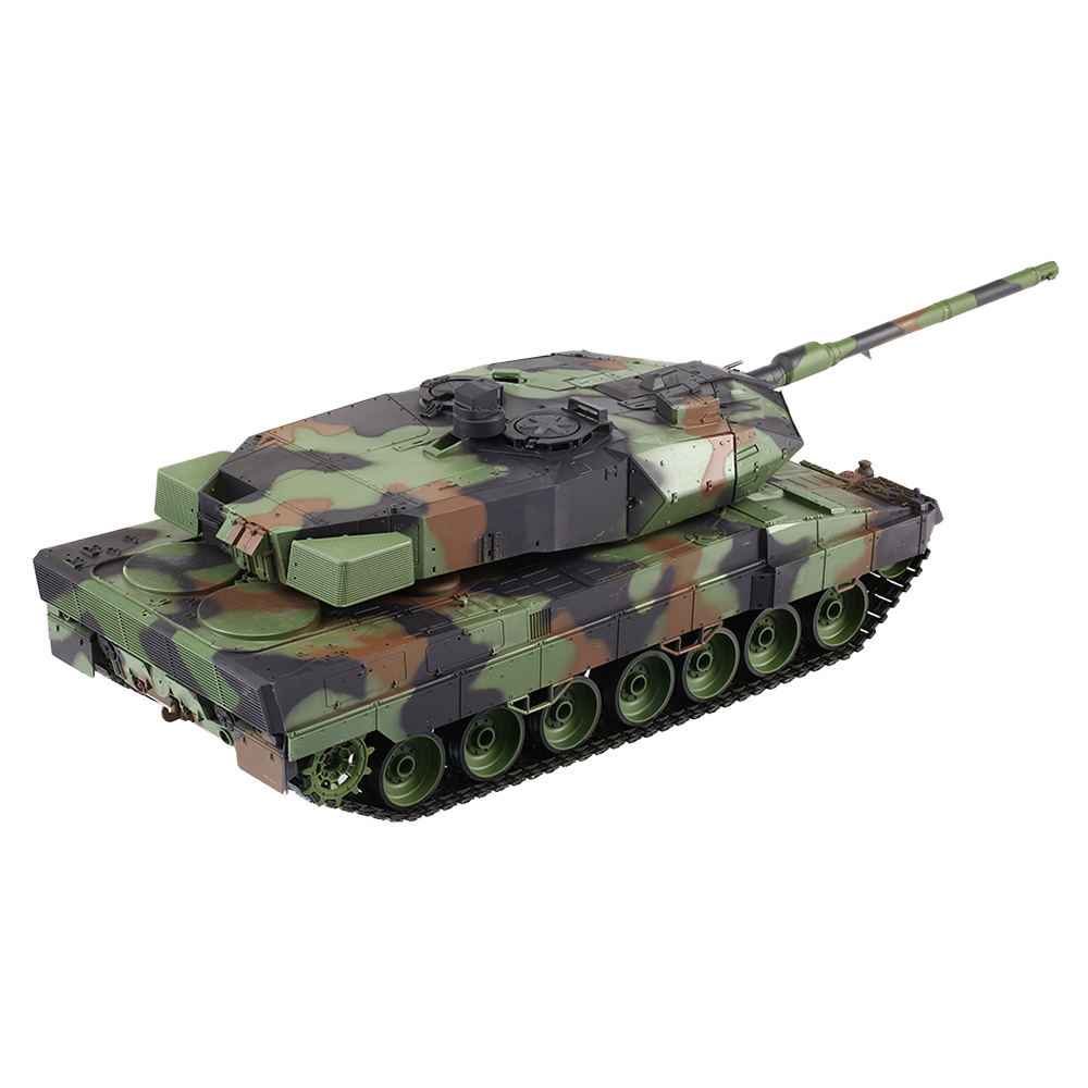 Amewi RC Panzer Leopard 2A6, tarn 1:16 schussfhig, Infrarot-Gefechtssystem, Rauch & Sound, RTR Bild 4