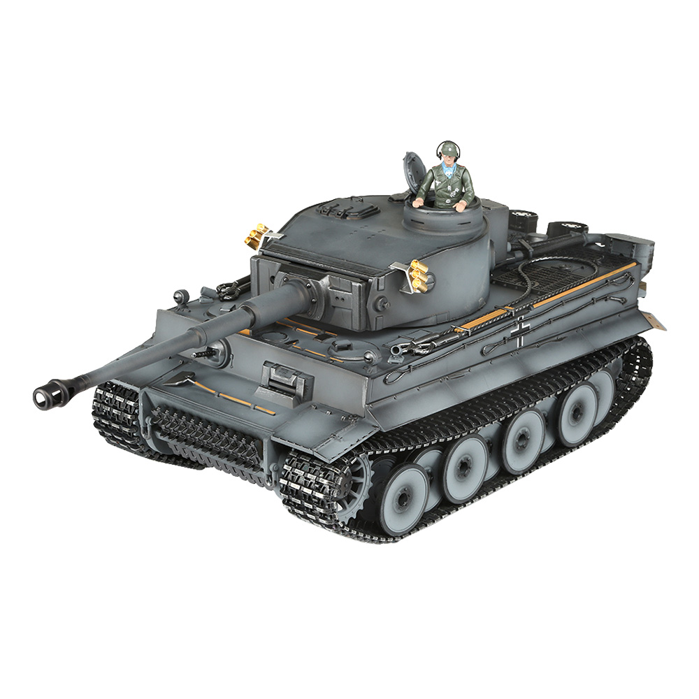 Torro RC Panzer Tiger I Frhe Ausf. grau Profi-Edition 1:16 schussfhig, Rauch & Sound, Metallgetriebe und Metallketten, RTR Bild 1