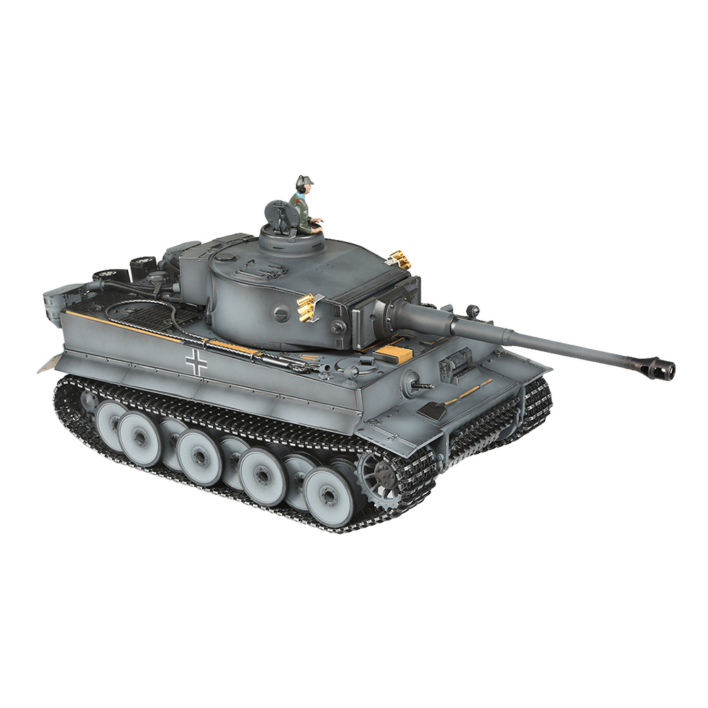 Torro RC Panzer Tiger I Frühe Ausf. grau Profi-Edition 1:16 schussfähig, Rauch & Sound, Metallgetriebe und Metallketten, RTR Bild 9