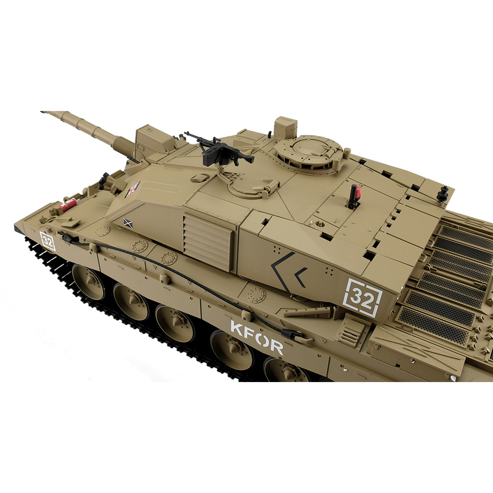 Heng-Long RC Panzer Challenger 2, sand 1:16 schussfhig, Infrarot-Gefechtssystem, Rauch & Sound, Metallgetriebe, Metallkette Bild 2