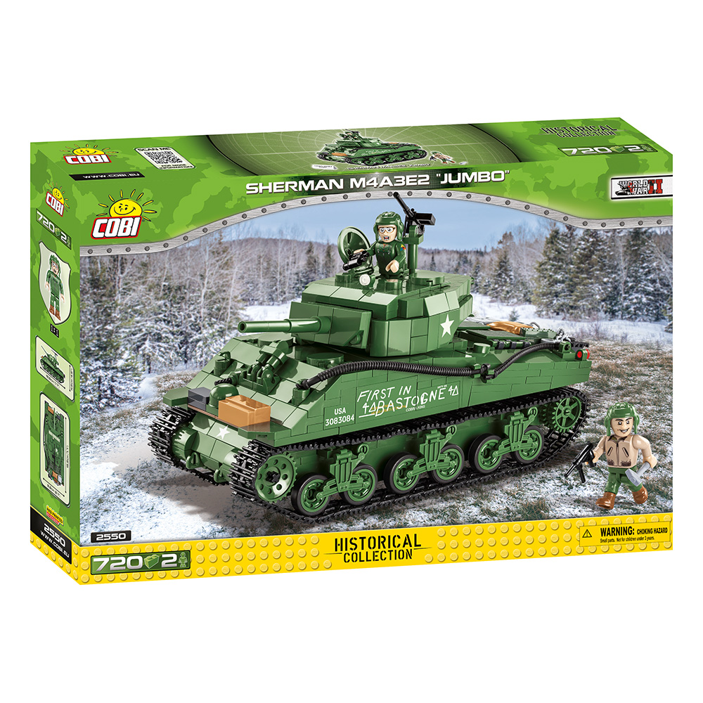 Cobi Historical Collection Bausatz Panzer M4A3E2 Sherman Jumbo 720 Teile 2550 Bild 2