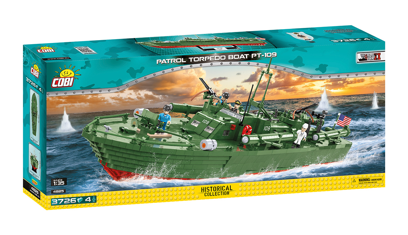 Cobi Historical Collection Bausatz Patrol Torpedo Boat PT-109 mit Inneneinrichtung 3726 Teile 4825 Bild 3