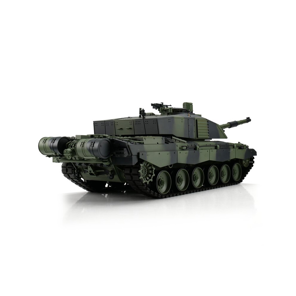 Heng-Long RC Panzer Challenger 2, camo 1:16 schussfähig, Infrarot-Gefechtssystem, Rauch & Sound, Metallgetriebe, Metallkette Bild 3