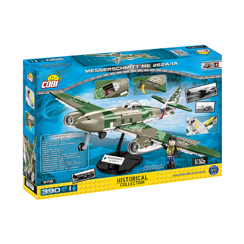 Cobi Historical Collection Bausatz Flugzeug Messerschmitt ME 262A-1A 390 Teile 5721 Bild 2