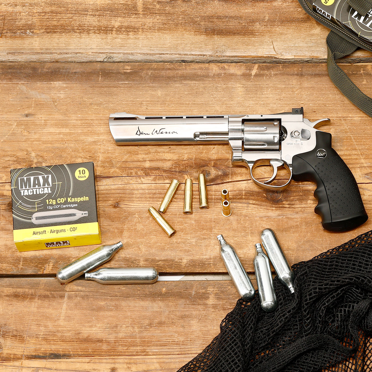 ASG Dan Wesson 6 Zoll 4,5mm Diabolo CO2 Revolver chrom gezogener Lauf Bild 1