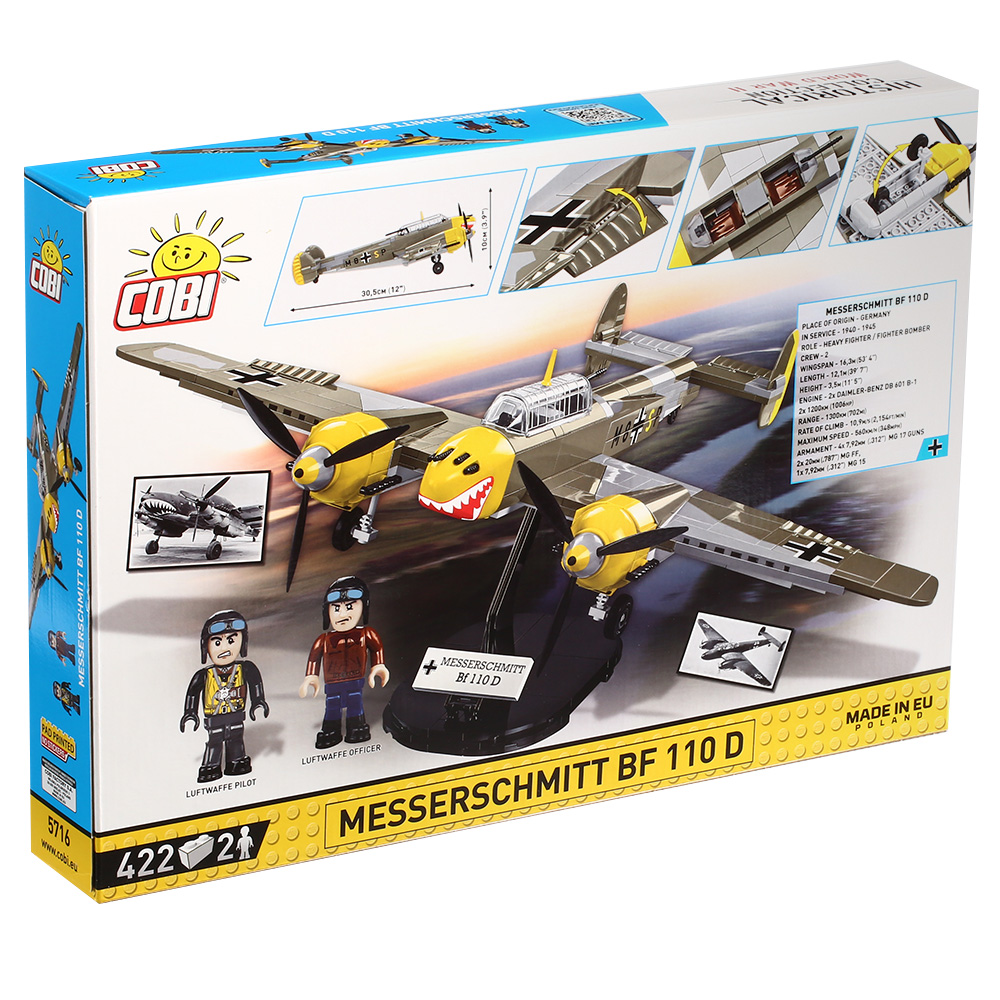 Cobi Historical Collection Bausatz Flugzeug Messerschmitt BF 110 D 422 Teile 5716 Bild 1