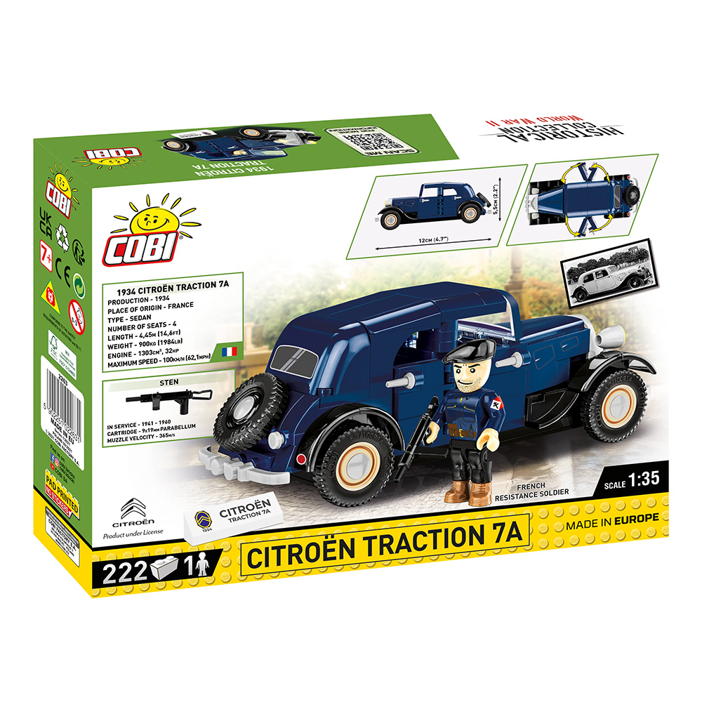 Cobi Historical Collection Bausatz 1934 Citroen Traction 7A 222 Teile 2263 Bild 2