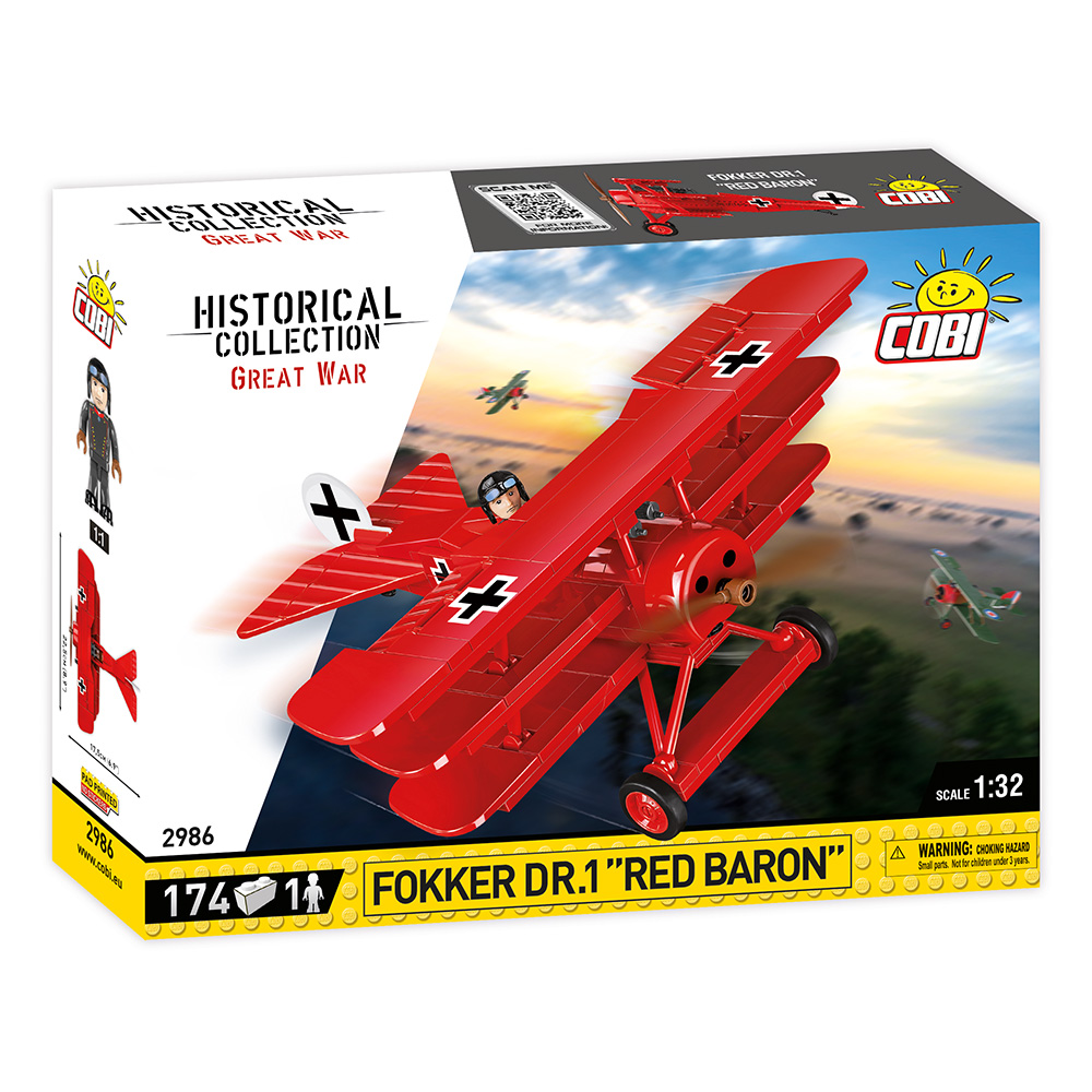 Cobi Historical Collection Bausatz Flugzeug Fokker Dr.1 Red Baron 174 Teile 2986 Bild 2