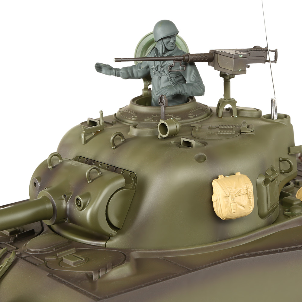 Heng-Long RC Panzer Sherman M4A3, grün 1:16 schussfähig, Infrarot-Gefechtssystem, Rauch & Sound, RTR Bild 5