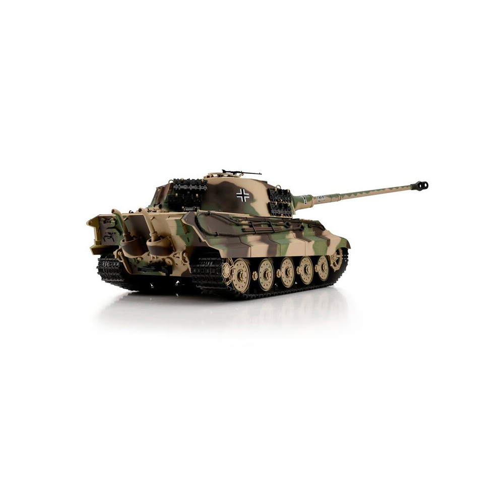 Heng-Long RC Panzer Königstiger Henschelturm, tarn 1:16 schussfähig, Infrarot-Gefechtssystem, Rauch & Sound, Metallgetriebe, Bild 1