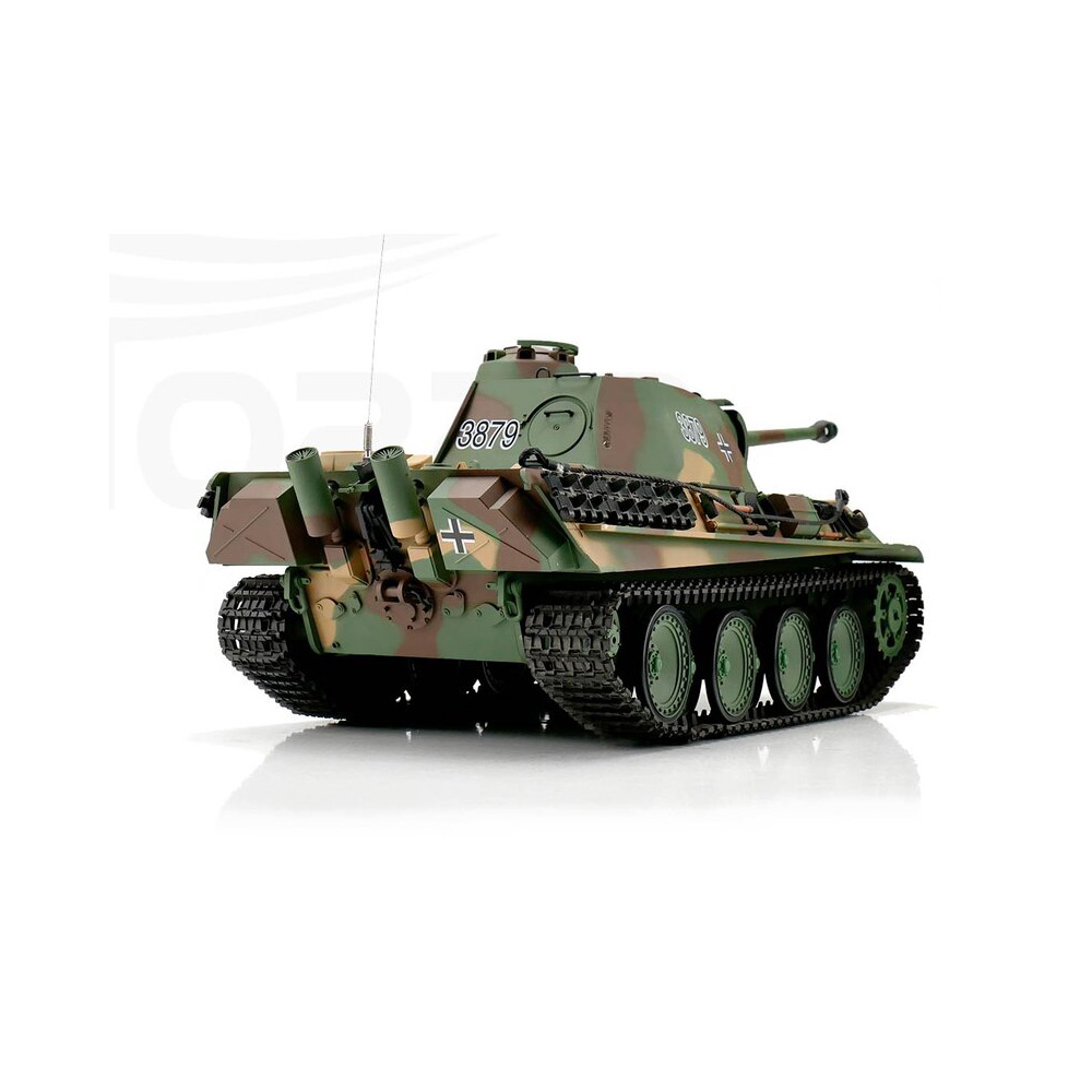 Heng-Long RC Panzer Panther Ausf. G, flecktarn 1:16 schussfähig, Infrarot-Gefechtssystem, Rauch & Sound, RTR Bild 1