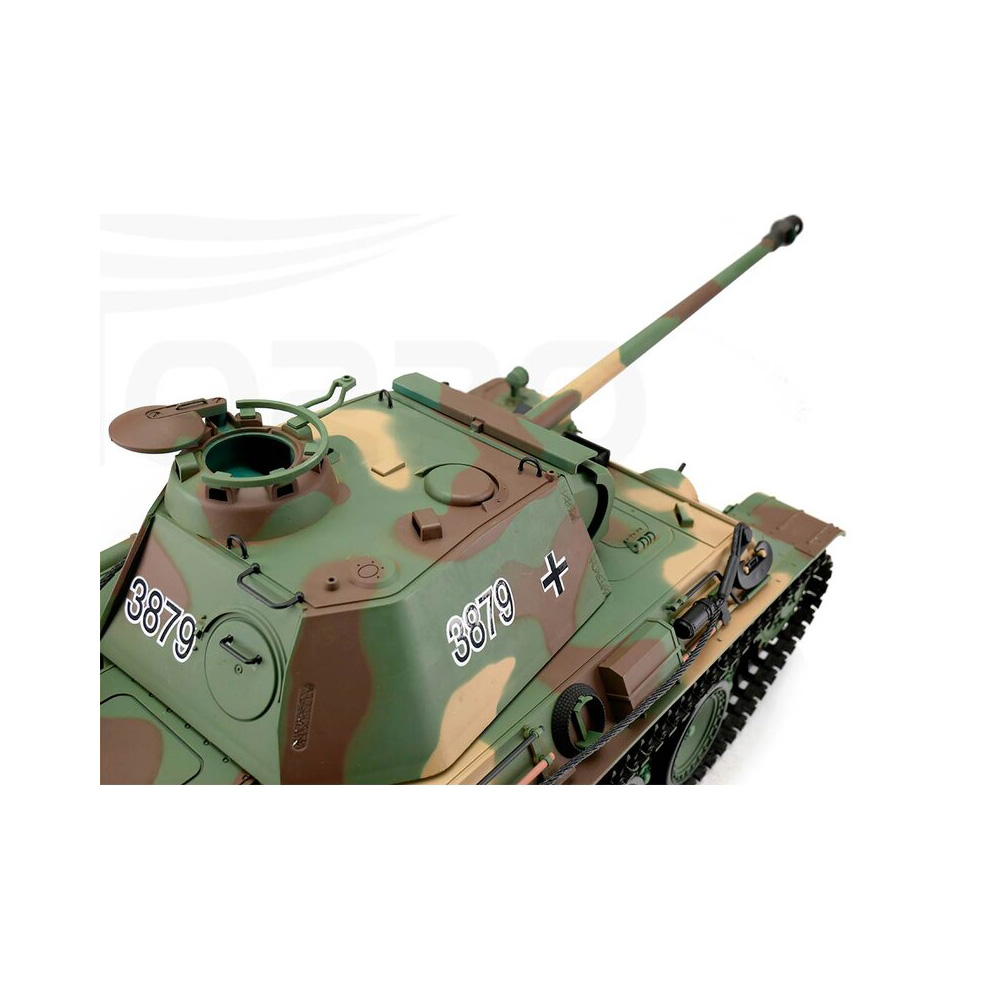 Heng-Long RC Panzer Panther Ausf. G, flecktarn 1:16 schussfähig, Infrarot-Gefechtssystem, Rauch & Sound, RTR Bild 2