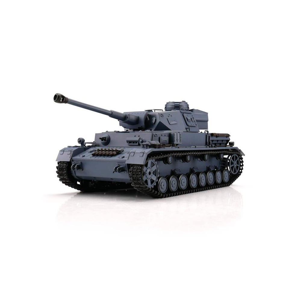 Heng-Long RC Panzer PzKpfw IV, grau 1:16 schussfähig, Infrarot-Gefechtssystem, Rauch & Sound, Metallgetriebe, Metallketten, 