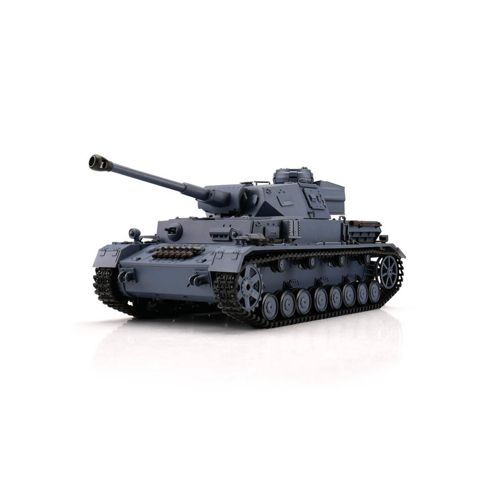 Heng-Long RC Panzer PzKpfw IV, grau 1:16 schussfhig, Infrarot-Gefechtssystem, Rauch & Sound, Metallgetriebe, Metallketten, 