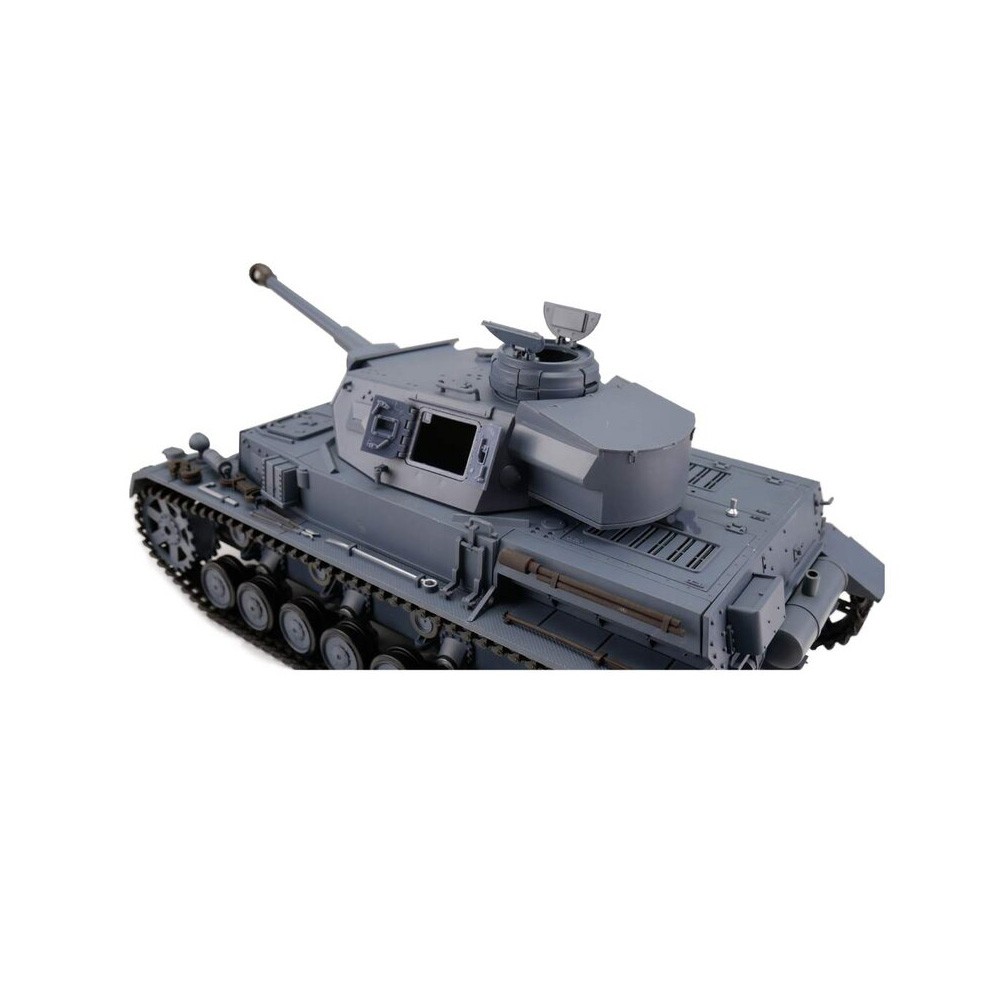 Heng-Long RC Panzer PzKpfw IV, grau 1:16 schussfähig, Infrarot-Gefechtssystem, Rauch & Sound, Metallgetriebe, Metallketten,  Bild 3