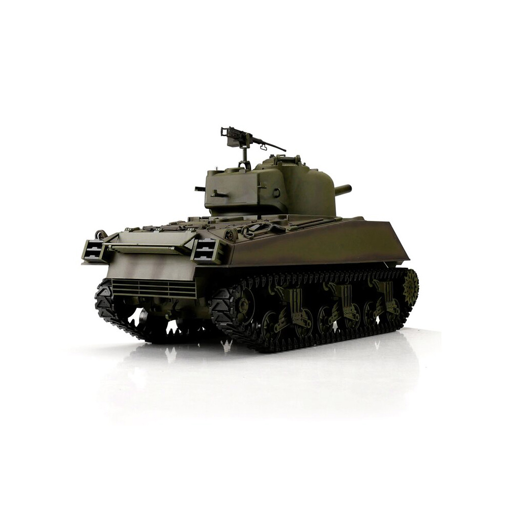 Heng-Long RC Panzer M4A3 Sherman, grn 1:16 schussfhig, Infrarot-Gefechtssystem, Rauch & Sound, Metallgetriebe, Metallkette Bild 2