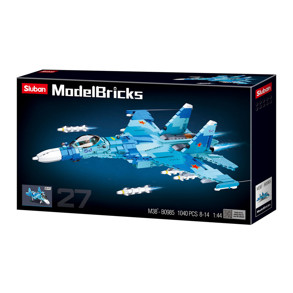 Sluban Bauset Sowjet Jet 2 in 1 blau 1040 Teile M38-B0985 Bild 1