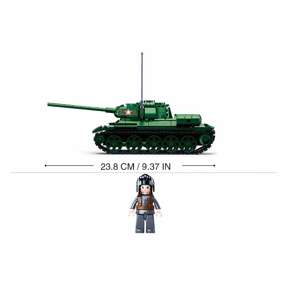 Sluban Bauset WWII T34-85 Kampfpanzer 497 Teile M38-B0982 Bild 1