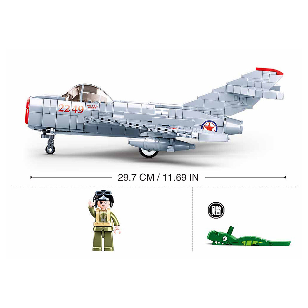 Sluban Bauset Sowjet Jet MIG-15 583 Teile M38-B0983 Bild 1