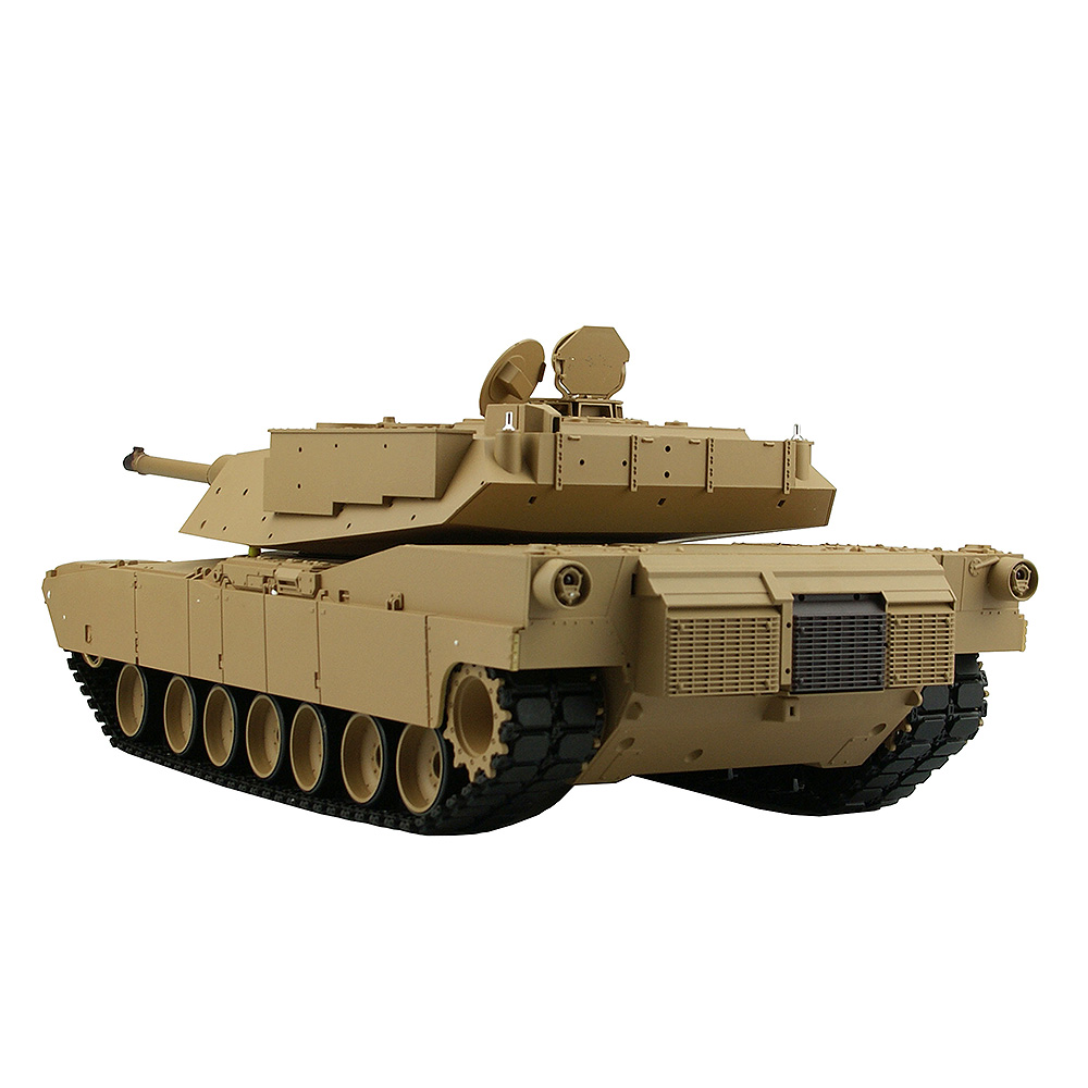Amewi Rc Panzer U.S. M1A2 Abrams sand, 1:16, Advanced Line RTR, schussfähig, Infrarotsystem, Rauch & Sound Bild 1