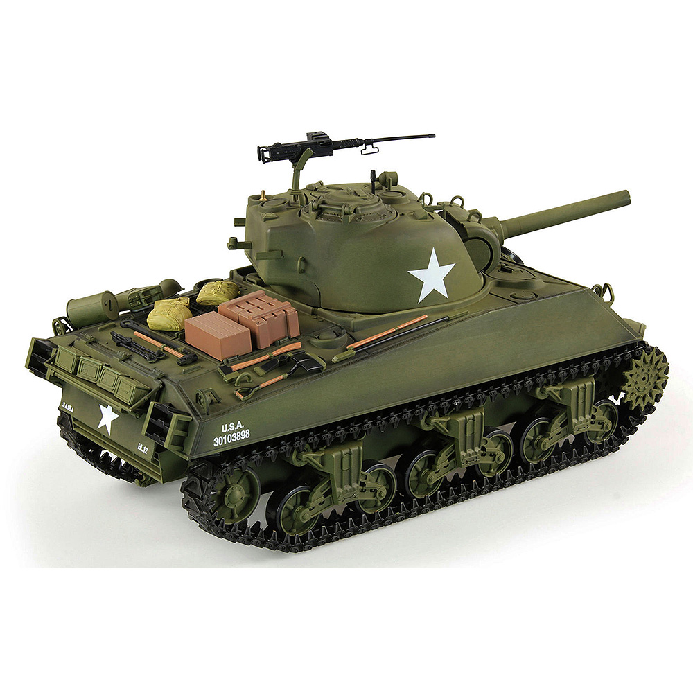 Amewi Rc Panzer U.S. M4A3 Sherman oliv, 1:16, Advanced Line RTR, schussfhig, Infrarotsystem, Rauch & Sound Bild 2