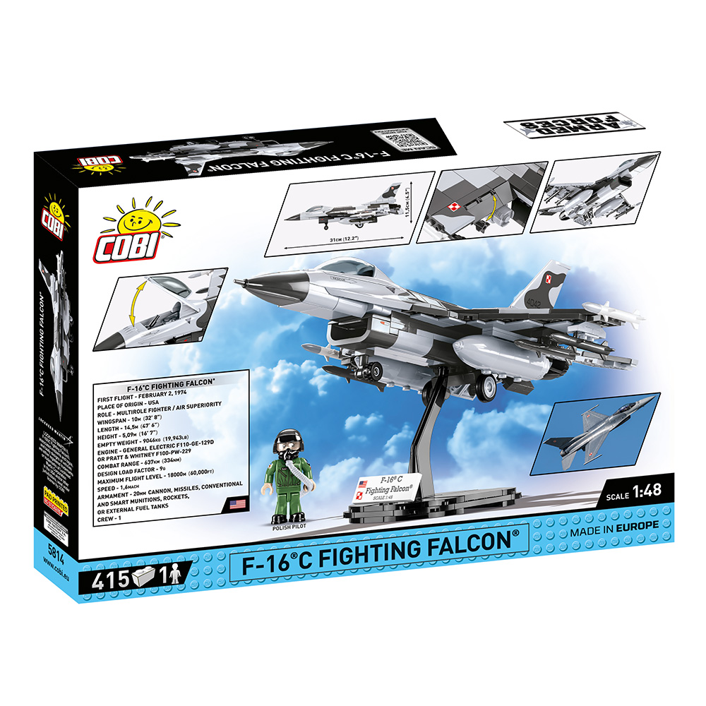 Cobi Armed Forces Bausatz Flugzeug F-16C Fighting Falcon 415 Teile 5814 Bild 4