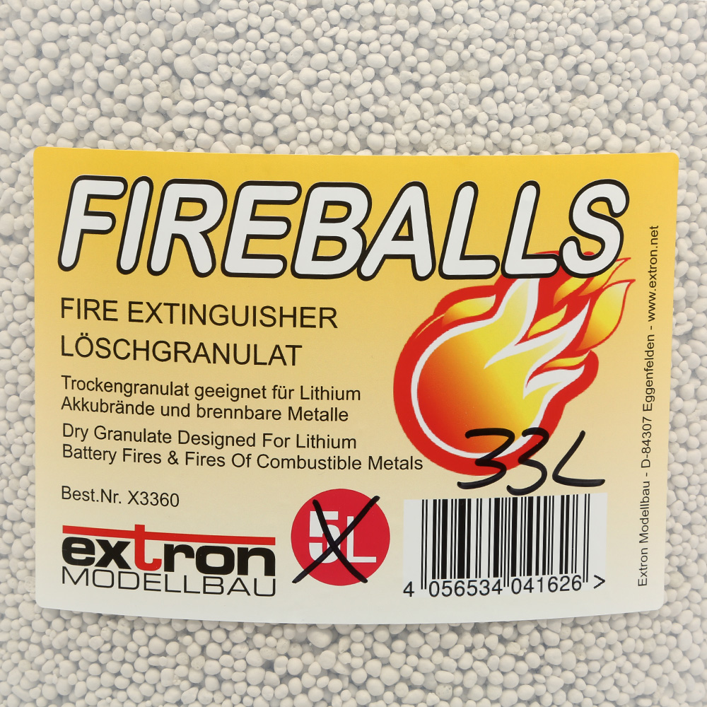 Extron Fireballs Brandschutz Löschgranulat für Akkubrand Kunststoffeimer 33 Liter Bild 5