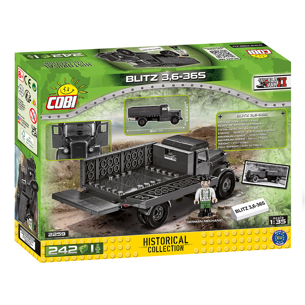 Cobi Historical Collection Bausatz LKW Blitz 3,6 - 36S 242 Teile 2259 Bild 3