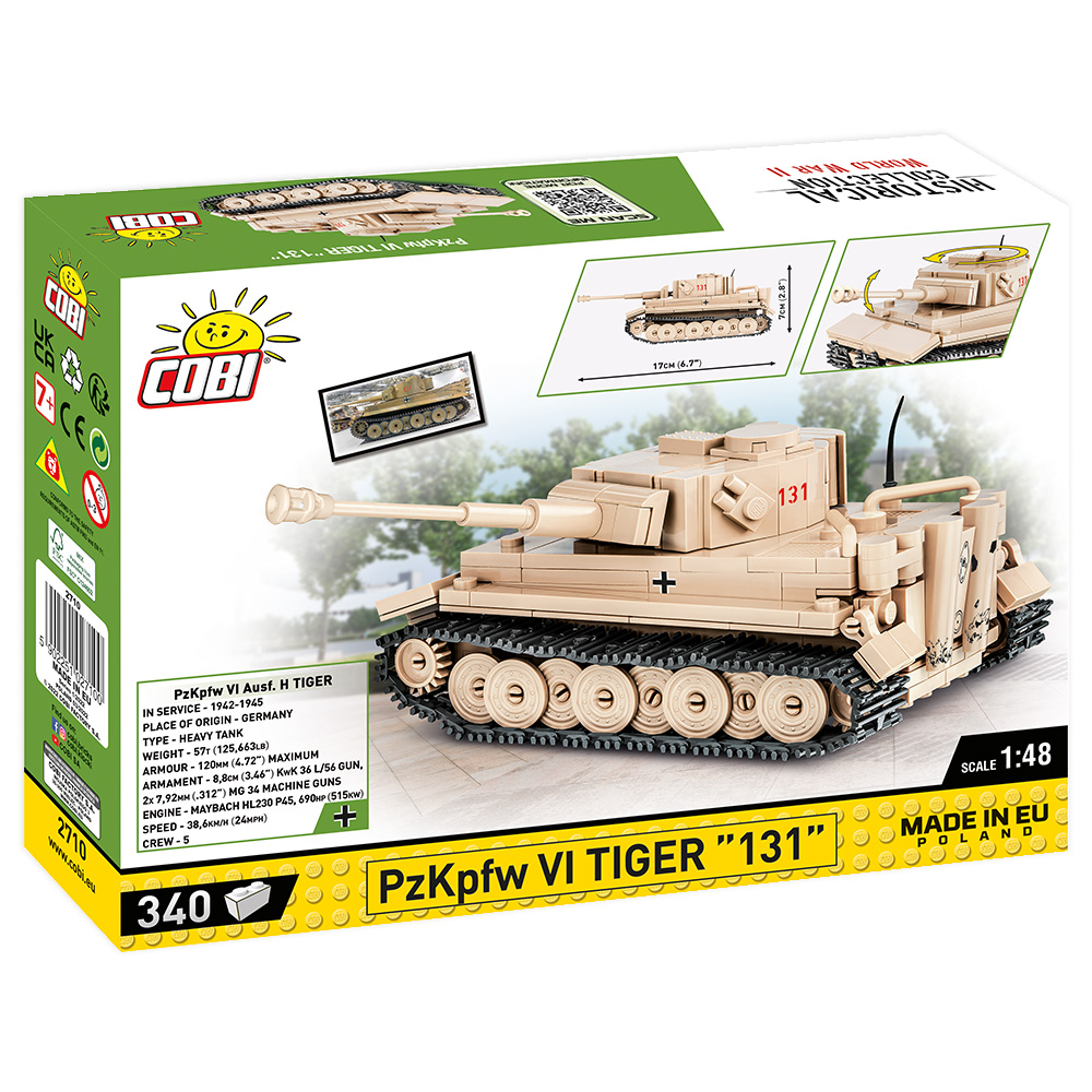 Cobi Historical Collection Bausatz Panzer PzKpfw VI Tiger 131 1:48 340 Teile 2710 Bild 2