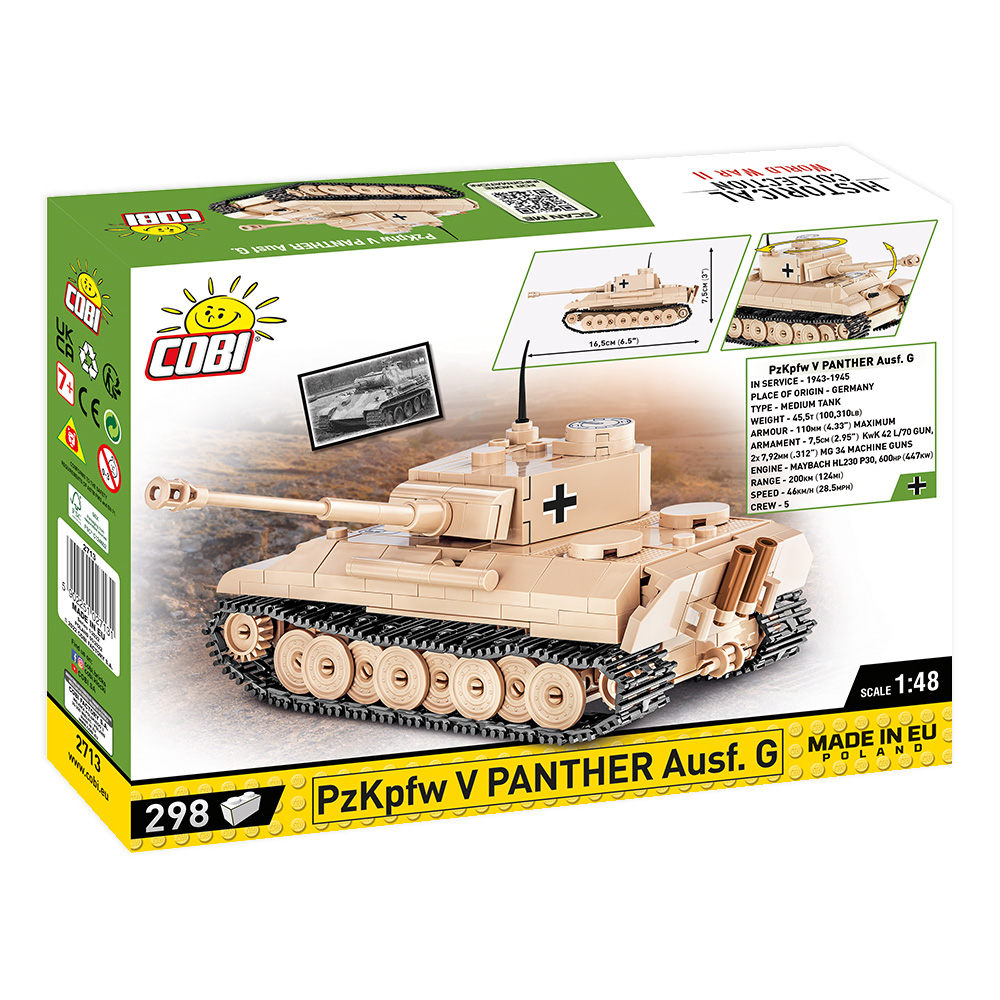 Cobi Historical Collection Bausatz Panzer PzKpfw V Panther Ausf. G 1:48 298 Teile 2713 Bild 1