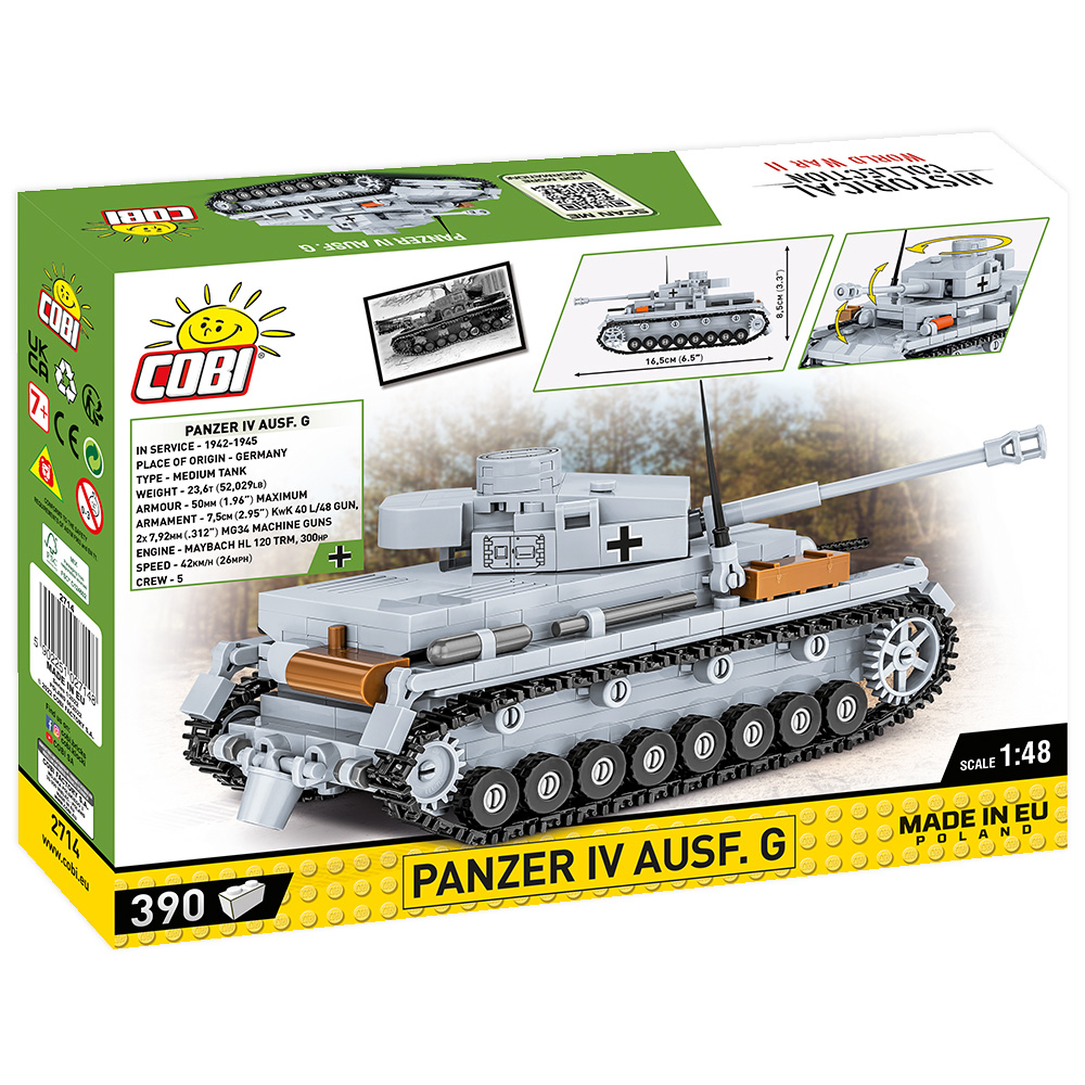 Cobi Historical Collection Bausatz Panzer IV Ausf. G 1:48 390 Teile 2714 Bild 1