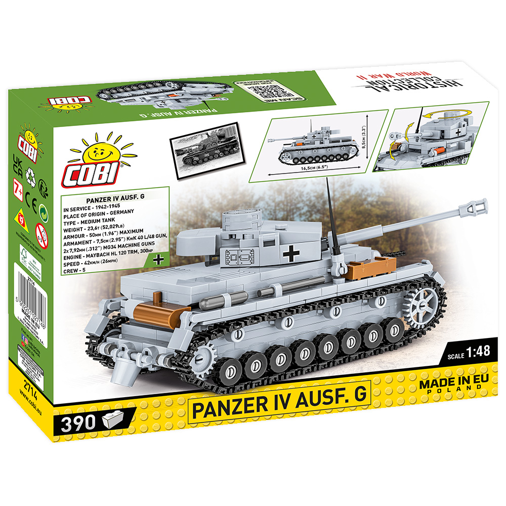 Cobi Historical Collection Bausatz Panzer IV Ausf. G 1:48 390 Teile 2714 Bild 2