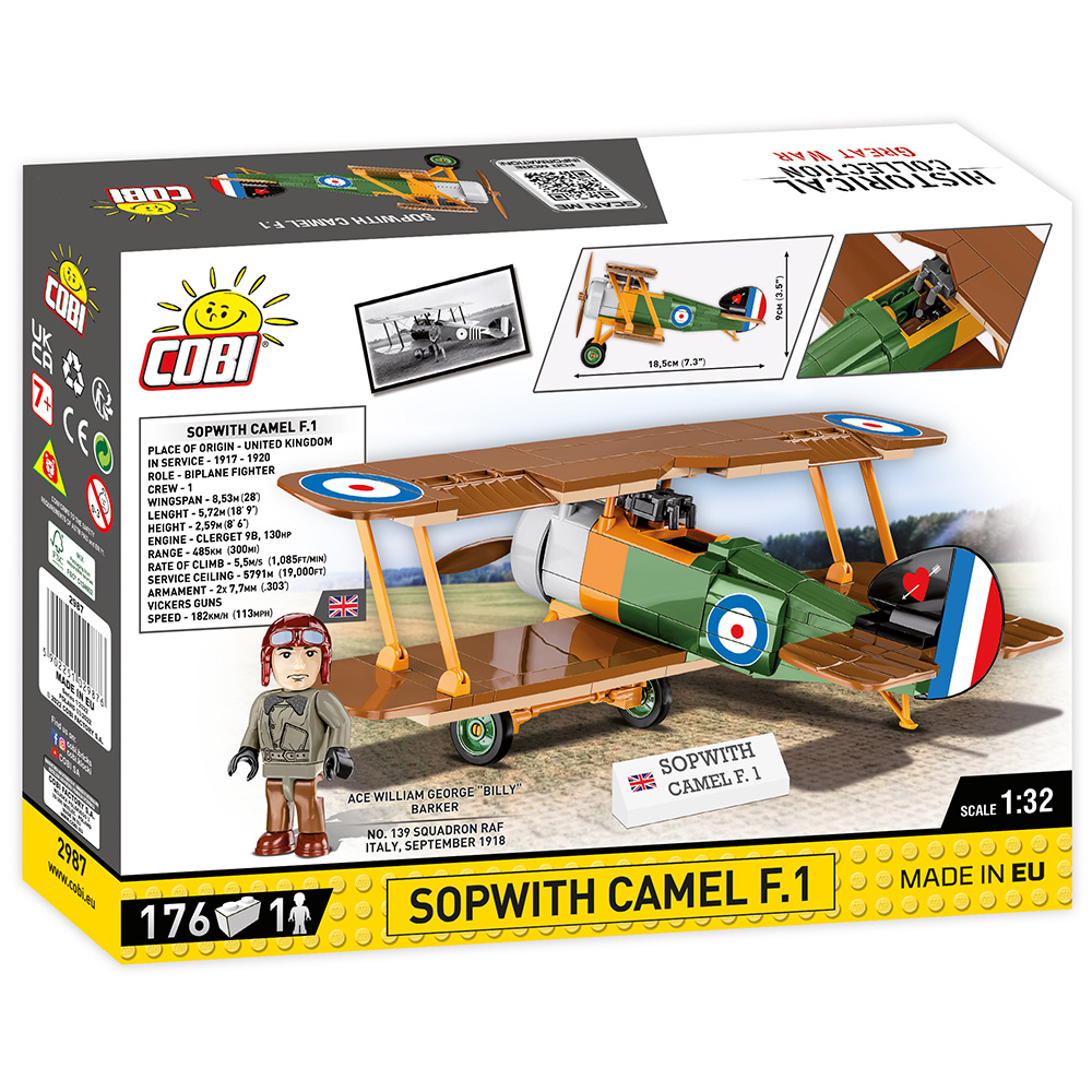 Cobi Historical Collection Bausatz Flugzeug Sopwith Camel F.1 176 Teile 2987 Bild 3