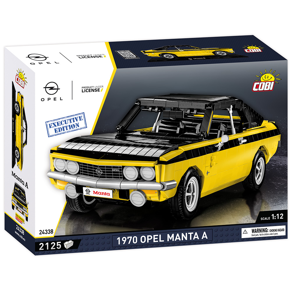 Cobi Youngtimer Collection Bausatz 1:12 Opel Manta A 1970 gelb / schwarz - Executive Edition 2125 Teile 24338 Bild 1