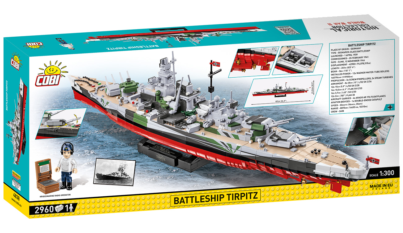 Cobi Historical Collection Bausatz Schlachtschiff Tirpitz - Executive Edition 2960 Teile 4838 Bild 5