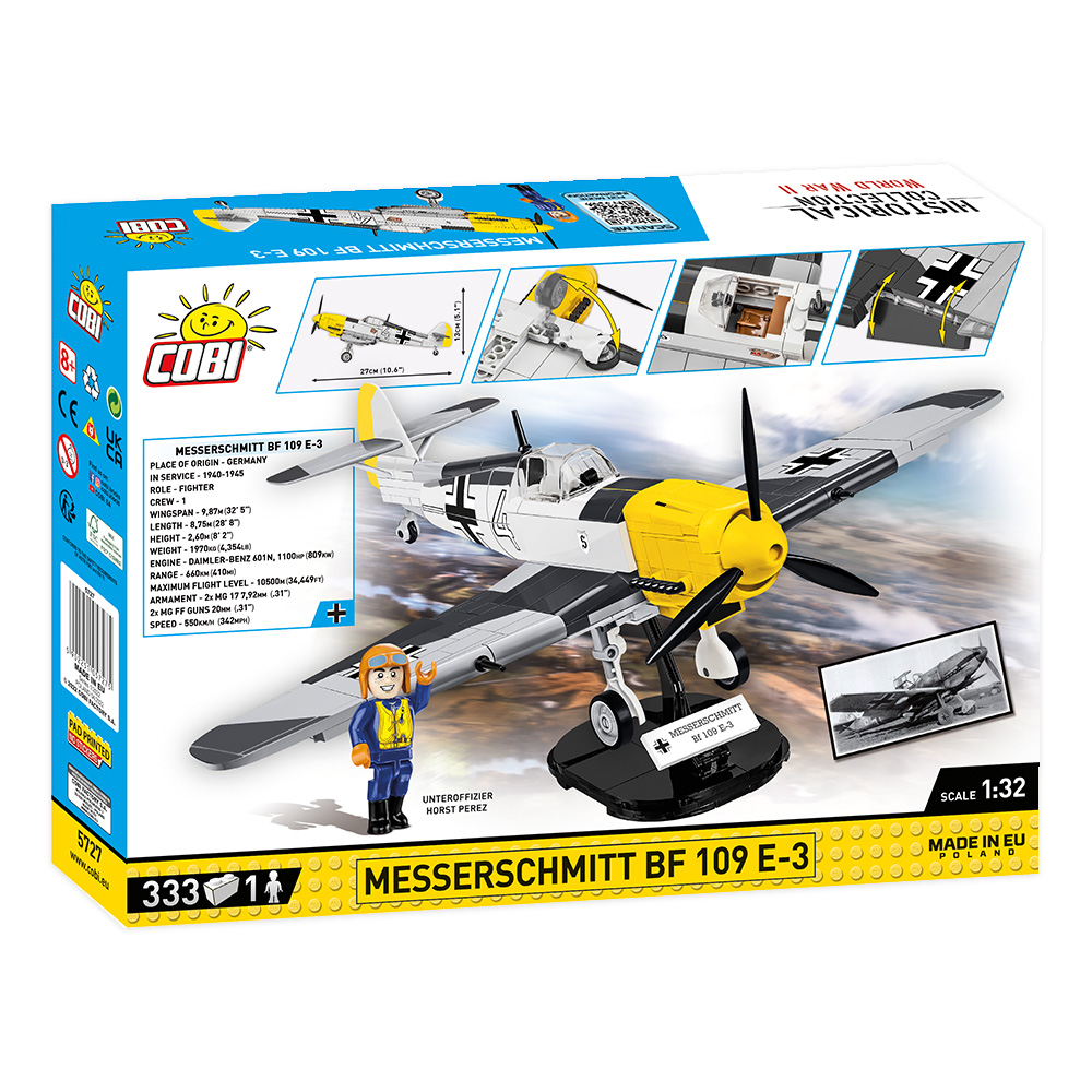 Cobi Historical Collection Bausatz Flugzeug Messerschmitt BF 109 E-3 333 Teile 5727 Bild 3