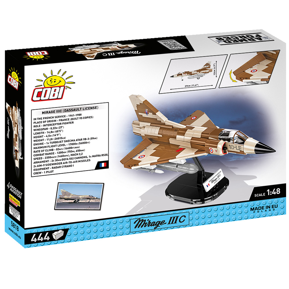 Cobi Armed Forces Bausatz Flugzeug Mirage IIIC 444 Teile 5818 Bild 2