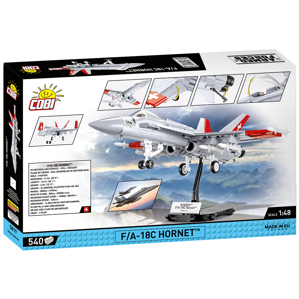 Cobi Armed Forces Bausatz Flugzeug F/A-18C Hornet Swiss Air Force 540 Teile 5819 Bild 4