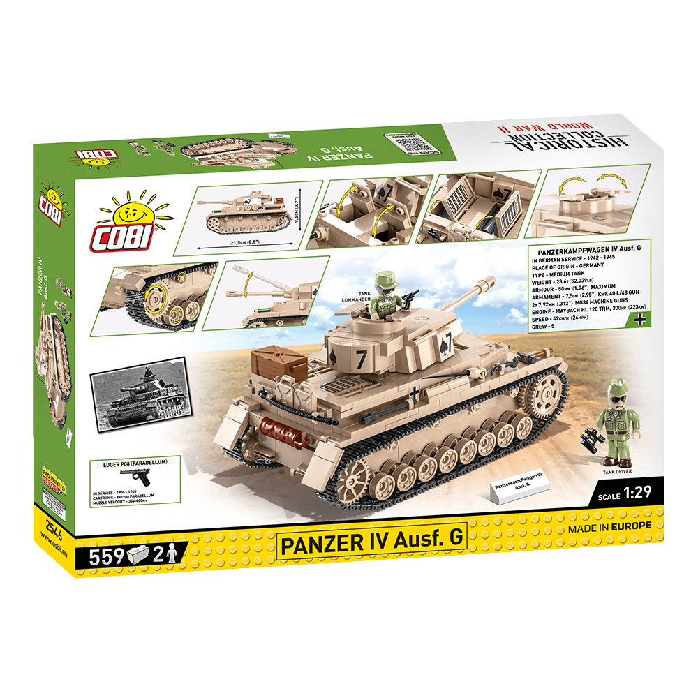 Cobi Historical Collection Bausatz Panzer IV Ausf. G DAK-Edition 559 Teile 2546 Bild 3