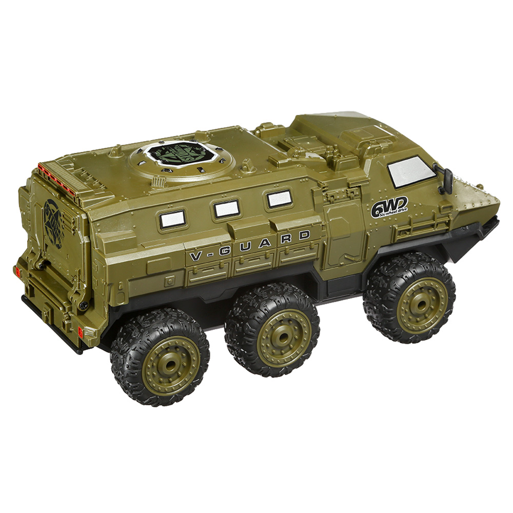Amewi RC Militär Fahrzeug V-Guard 6WD 1:16 RTR oliv inkl. Beleuchtung Bild 1