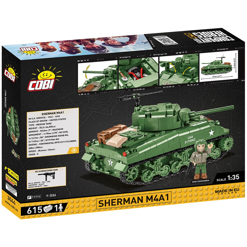 Cobi Company Of Heroes 3 Panzer Sherman M4A1 615 Teile 3044 Bild 3