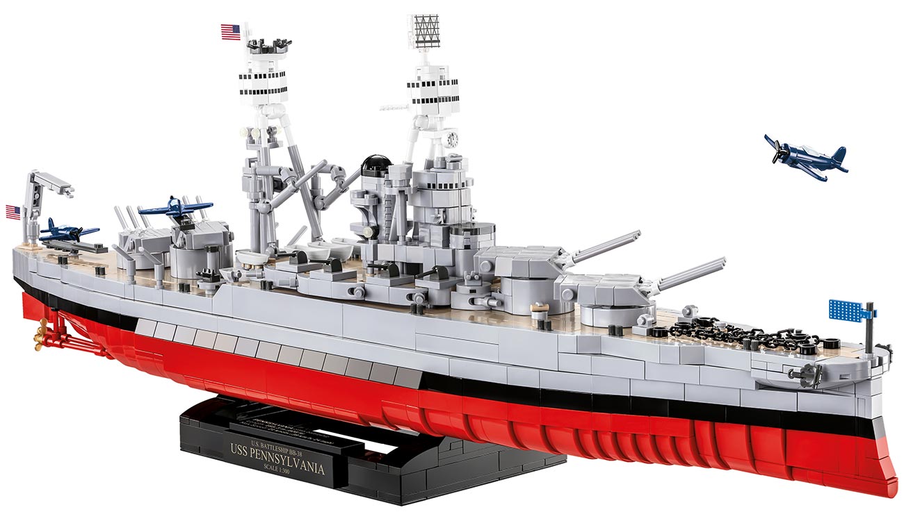 Cobi Historical Collection Bausatz Schlachtschiff USS Pennsylvania / USS Arizona 2in1 Executive Edition 2088 Teile 4842 Bild 1