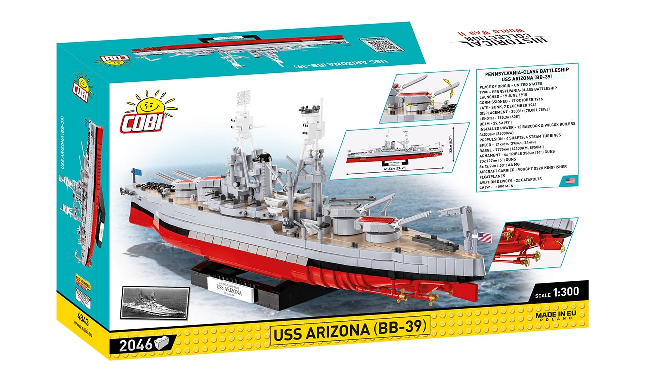 Cobi Historical Collection Bausatz Schlachtschiff USS Arizona BB-39 2046 Teile 4843 Bild 5