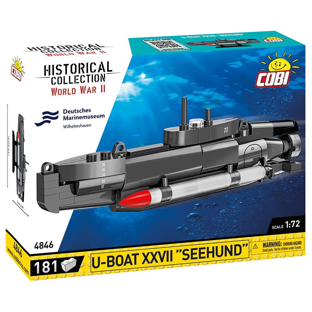 Cobi Historical Collection Bausatz Kleinst-U-Boot Typ XXVII Seehund 181 Teile 4846 Bild 1