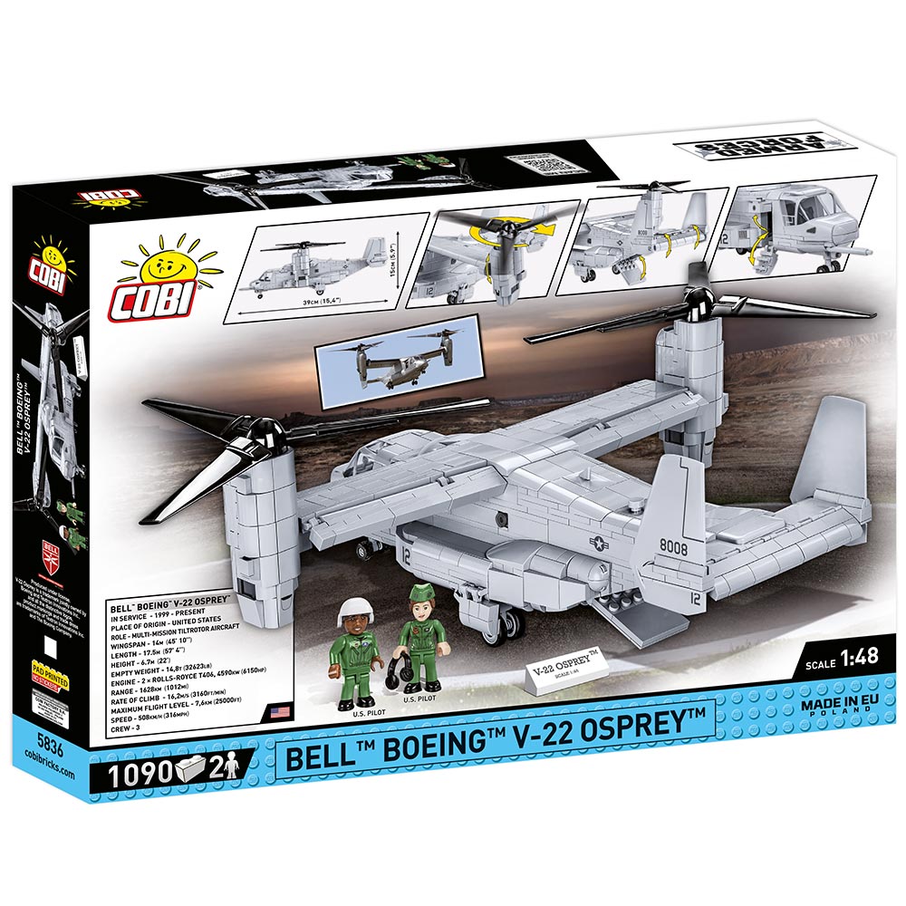 Cobi Armed Forces Bausatz Flugzeug Bell Boeing V-22 Osprey 1090 Teile 5836 Bild 3