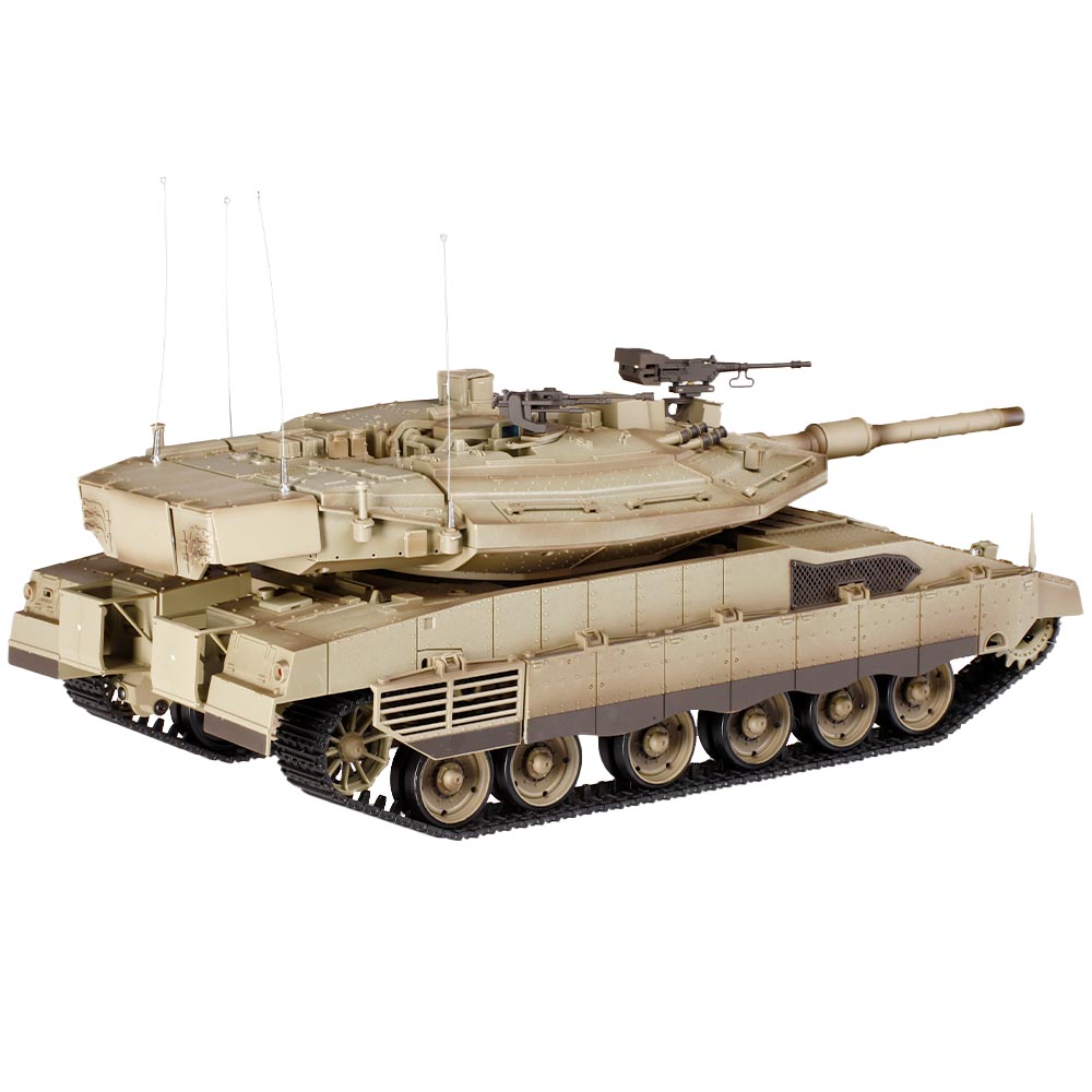 Heng-Long RC Panzer Merkava MK IV sand 1:16 schussfhig, Infrarot-Gefechtssystem, Rauch & Sound, RTR, Metallgetriebe Bild 3