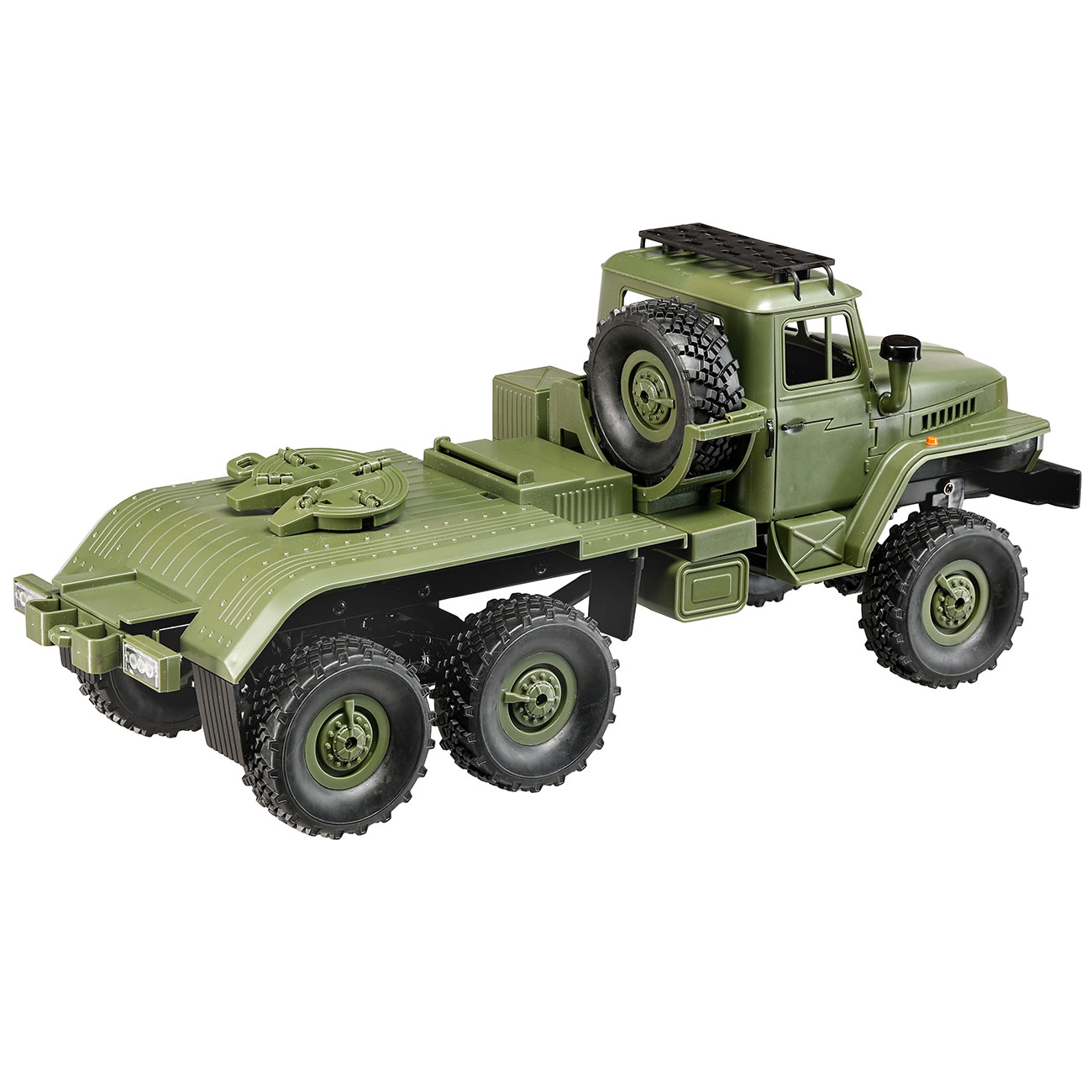RC Militr LKW Ural B36 6WD mit Tieflader 1:16 RTR grn inkl. 2,4 GHz Fernsteuerung & LED-Beleuchtung Bild 3