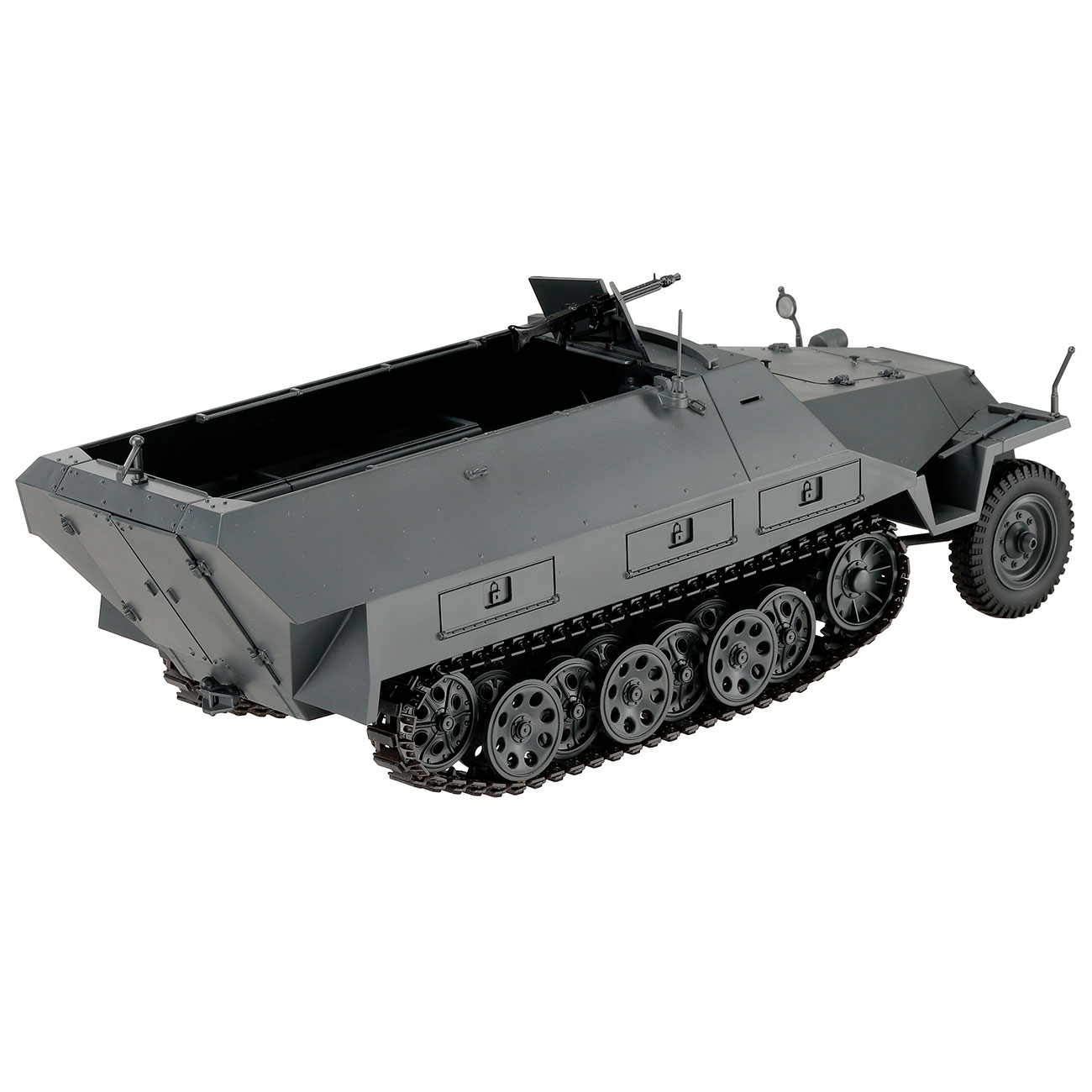 Torro RC 1:16 Sd. Kfz. 251/1 Ausf. D Halbkettenfahrzeug RTR Set mit Akku, Licht und Sound grau Bild 3